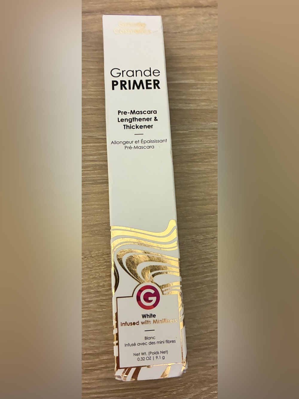 Grande Cosmetics GrandePRIMER White Pre-Mascara Lash Lengthener Thickener 0.32oz